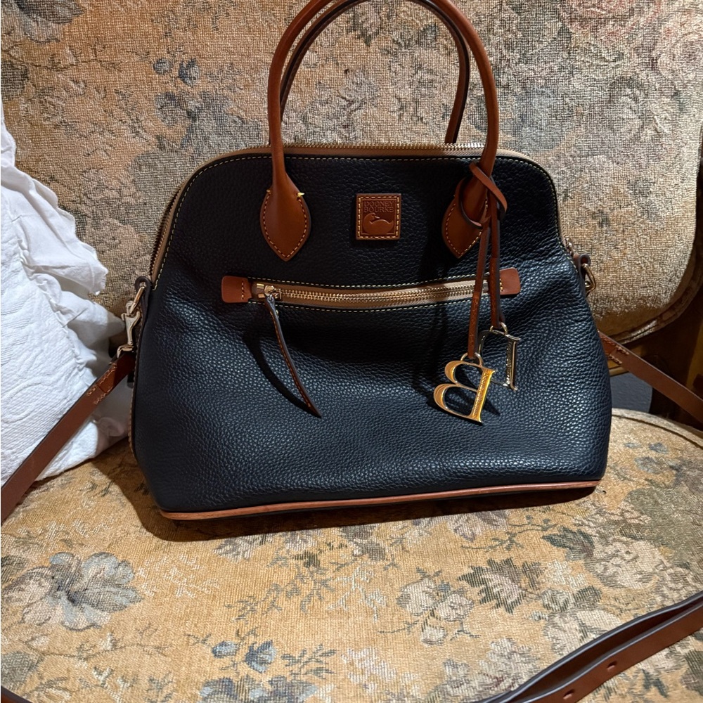 Dooney & Bourke Black and Brown Satchel